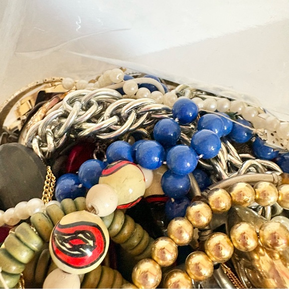 Jewelry Jar Lot Bulk Junk Drawer Vintage Modern Crafting Watch Necklace Ring - Picture 7 of 7